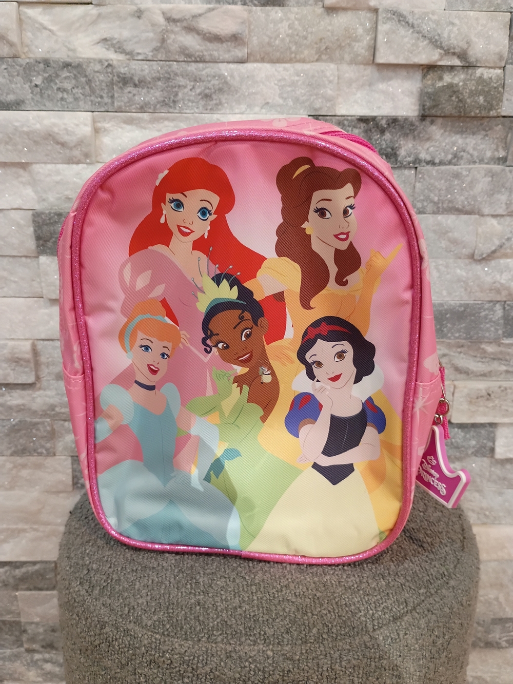 New Claire's Disney Princess Pink Multicolor Small Kids Backpack